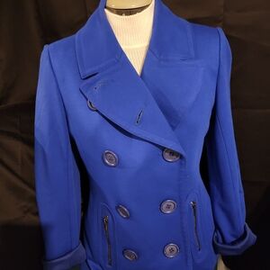 Bailey 44 Bright Blue Double-Breasted Peacoat